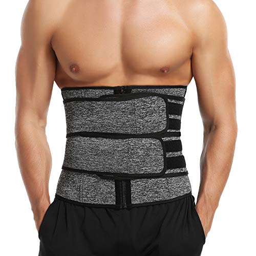 MISS MOLY Sauna Waist Trimmer Belt, Wide Neoprene Workout Waist Trainer with Double