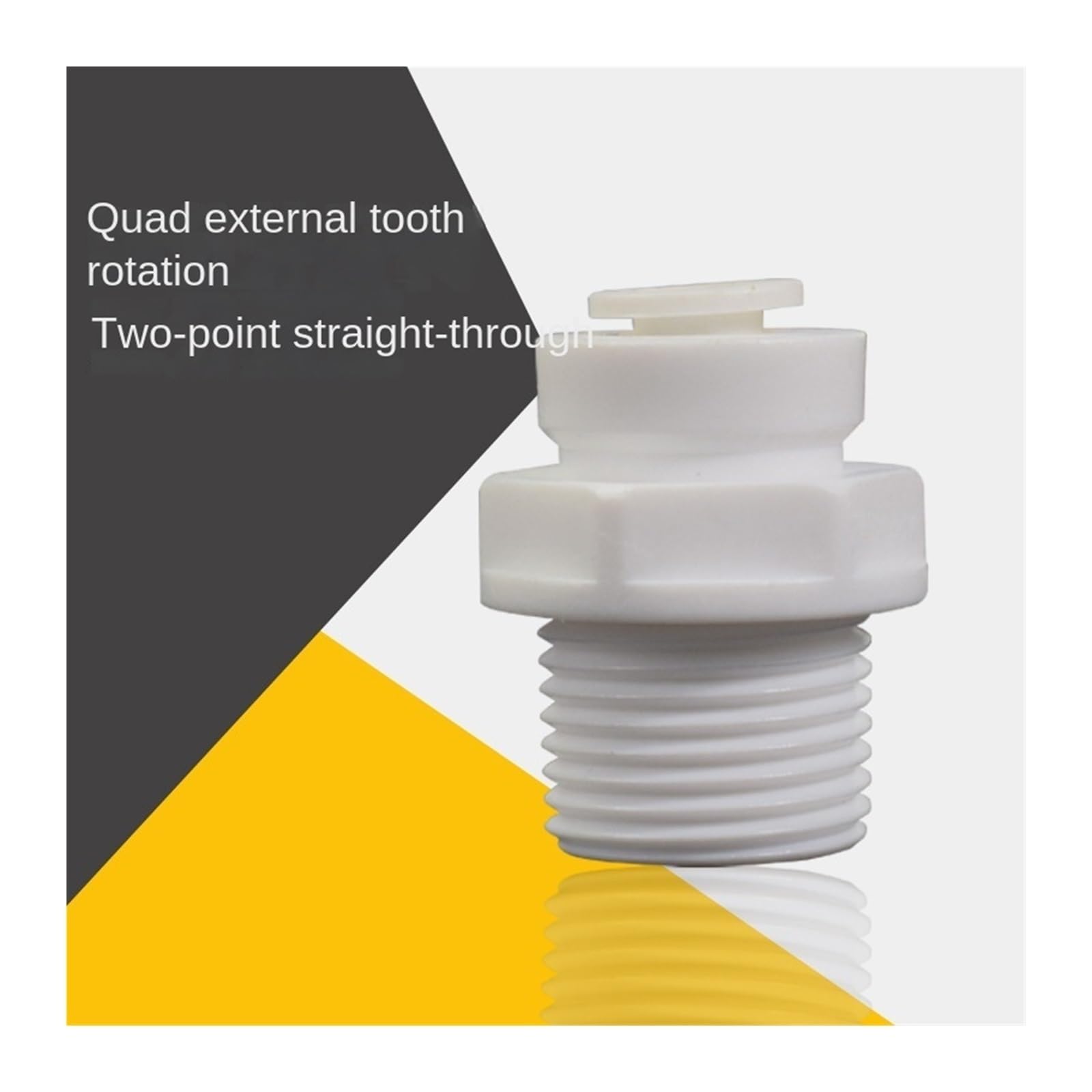 Conector de ósmosis inversa, conexión manguera 1/4 "1/2", conector en T, accesorios tubería plástico agua recta 2 vías(100 PCS)