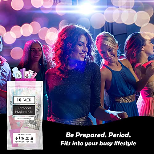 Menstrual Kit All-in-One 10 Pack - Assorted Colors | Convenience on The Go | Period Kit Pack for Travelling, Tweens & Teenager | Individually Wrapped Feminine Hygiene Product - Image 5