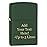 Zippo Lighter - Personalized Custom Message Engraved Windproof Classic Pocket Lighter Green Matte