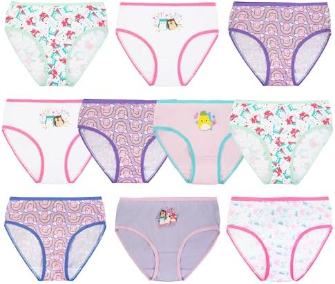 Squishmallows Girls’ 100% Combed Cotton Underwear