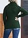 Asvivid Womens Turtle Cowl Neck Sweater Plain Button Asymmetrical Wrap Pullover Lightweight Knitted Sweaters Jumper Tops M Green