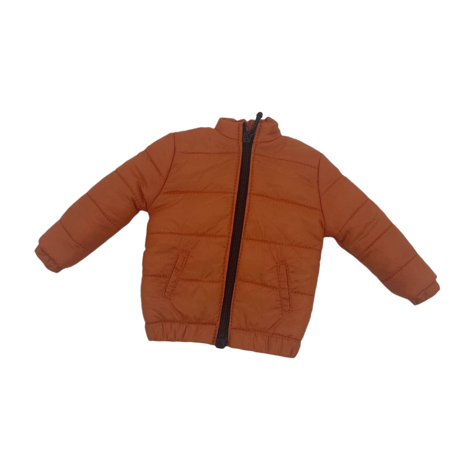Puppenkleidung für Männliche Figuren Im Maßstab 1:6, Daunenjacke, Outfit, Kostüm Aus Weichem, Bequemem Material für Modepuppen, Geeignet für Kinder zu, Orange, Länge: 12,3 cm