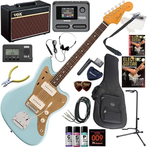 【セット品】FENDER エレキギター初心者入門 メキシコ製ジャズマスター Pathfinder10とマルチエフェクターが入ってる完璧21点セット Vintera II 50s Jazzmaster/SNB(ソニックブルー)