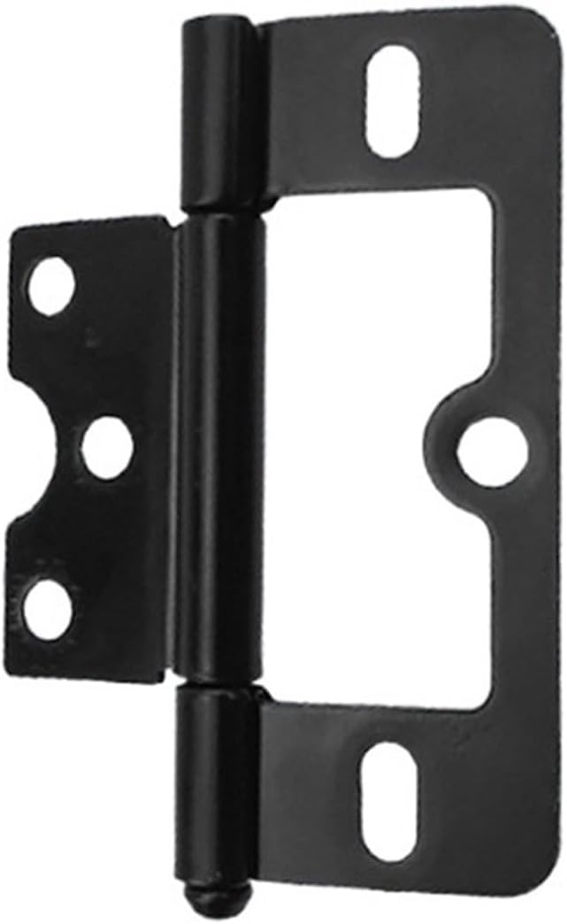 Frame Concealed Cabinet Door Hinge 1pcs Iron Flat Door Hinge for Cabinet Wardrobe Window Accessories Furniture(Black)