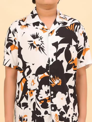 Image of Ninos Dreams Boys Cotton Rayon Halfsleeves Coord Set with Shirt & Shorts /Boys Vacation wear /boys co ord set /Boys Tropical print Shirt & Shorts set /Boys Clothing Set