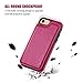 ONETOP for iPhone SE(2022) iPhone SE(2020) iPhone 7/8 Wallet Case with Card Holder, Premium PU Leather Kickstand Card Slots, Double Magnetic Clasp and Durable Shockproof Cover 4.7 Inch(Pink)