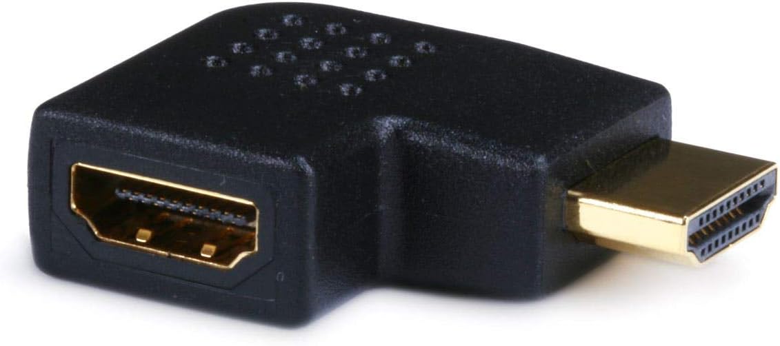 Adaptador HDMI ángulo recto Monoprice macho a hembra negro