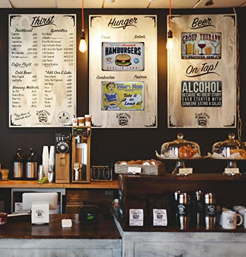 Erlood Best In Town Hamburgers Retro Metal Vintage Tin Signs Bar Wall Decor 12 X 8 #TOP4