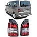Produktbild Rückleuchten Rot Schwarz Paar für VW T5 Bus + Transporter mit Heckklappe 03-09