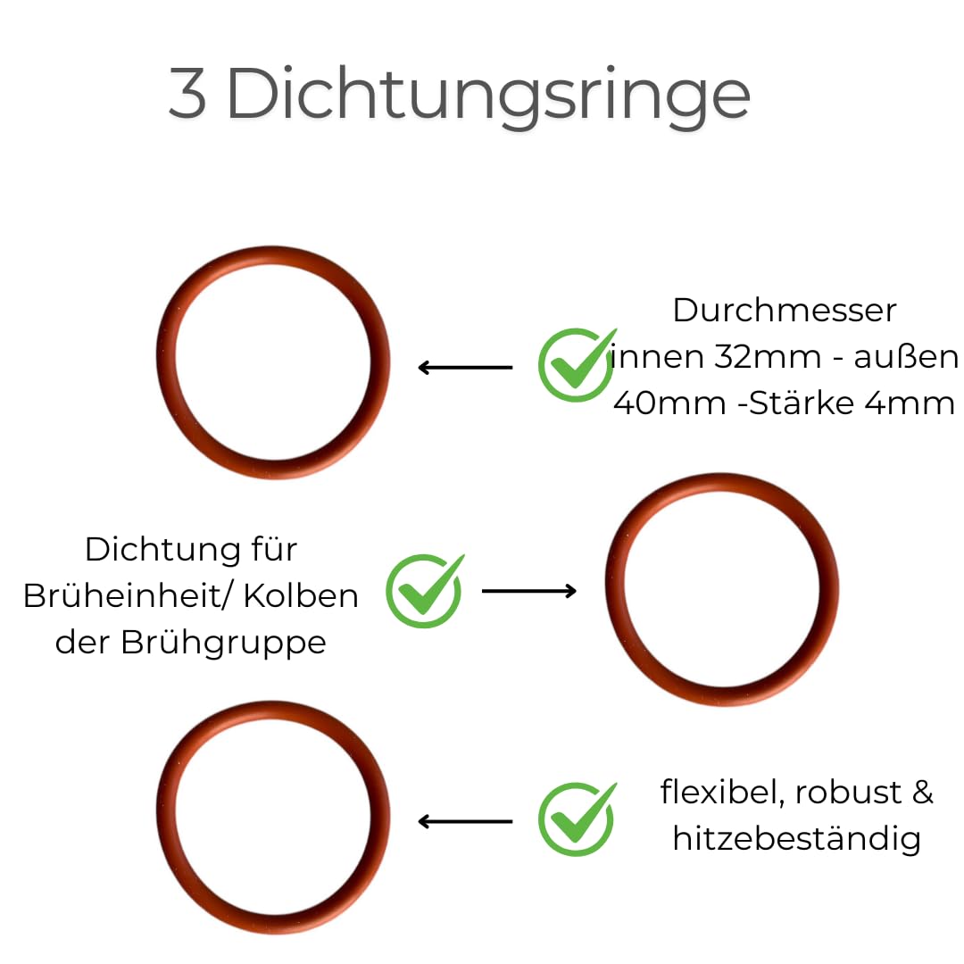 Pflegeset Wartungsset Reinigungsset für Saeco Kaffeevollautomaten - PicoBaristo Incanto GranAroma Xelsis Lirika Aulika – 3 O-Ring Dichtungen (32×40×4 mm) / lebensmittelechtes Silikonfett / 2 Bürsten Pflegeset Wartungsset Reinigungsset für Saeco Kaffeevollautomaten - PicoBaristo Incanto GranAroma Xelsis Lirika Aulika – 3 O-Ring Dichtungen (32×40×4 mm) / lebensmittelechtes Silikonfett / 2 Bürsten