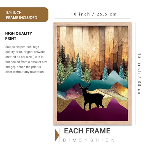 Image of kotart Modern Wall Art Framed Painting for Wall Decoration - Wall Paintings for Living Room, Bedroom - Set of 3 - D (Art 4, 10x13 inch)
