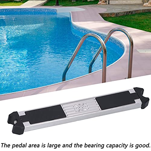 Escalera para piscina con peldaños antideslizantes de acero inoxidable miniatura 4