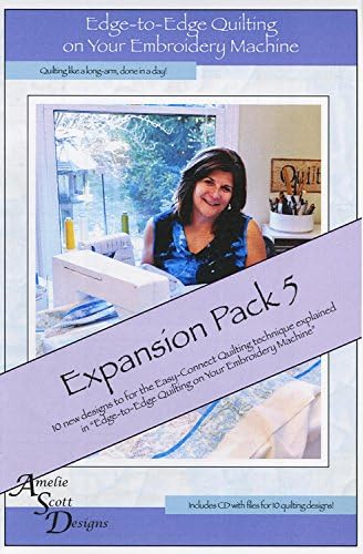 Edge-to-Edge Quilting on Your Embroidery Machine Expansion Pack 5 CD - Amelie Scott Designs (SG_B01D8YKZT0_US)
