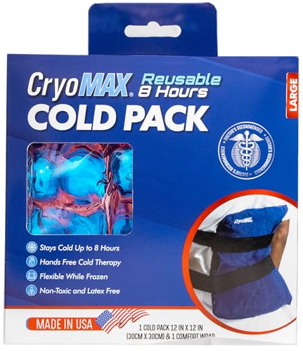 Image of CryoMAX Cold Pack,Reusable,Latex Free,8 Hour Cold Therapy,Large,12 inch x 12 inch,(Pack of 12)
