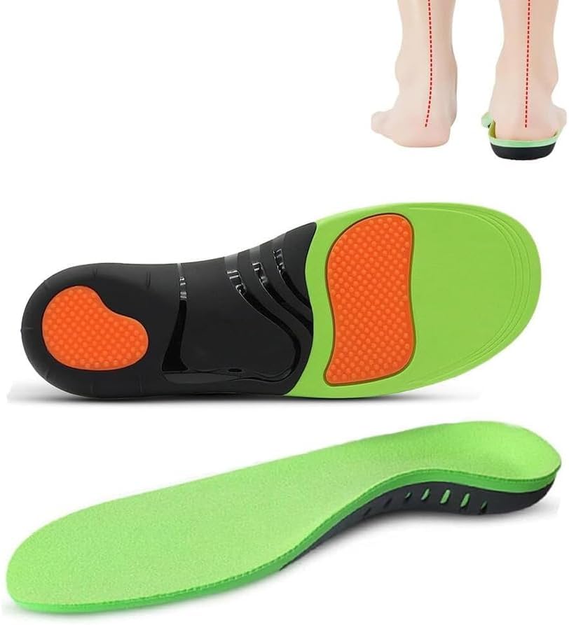 AMERTEER Orthotics Insoles, (EU 41-43,Green) Plantar Fasciitis Insoles High Arch Heavy Duty Support for Men Women, 3/4 Length Orthotics Shoe Inserts Relieve Flat Feet, Over-Pronation, Heel Pain