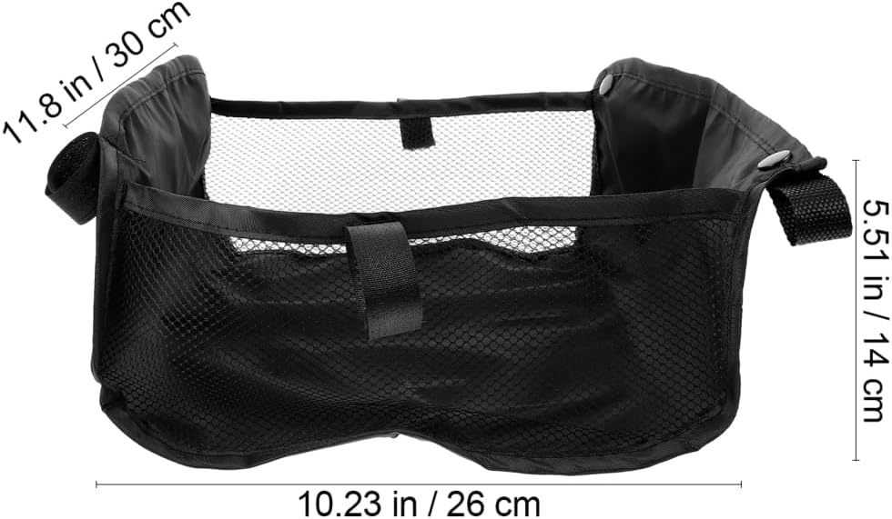 BESTonZON Umbrella Stroller Storage Basket Under Seat Mesh Net Bag Attachment, Pushchair Organizer Caddy for Diapers & Shopping