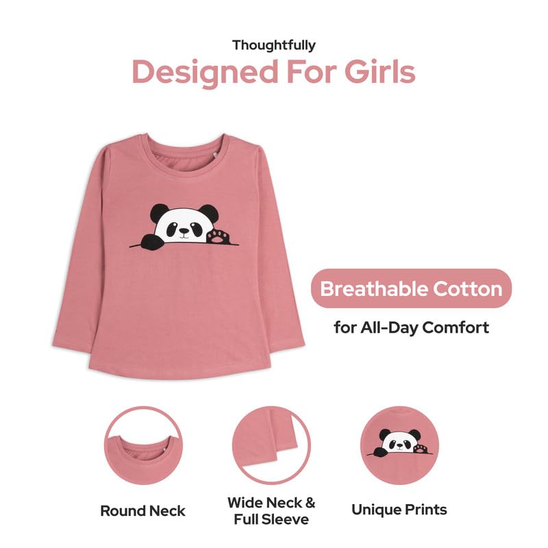 Image of Real Basics Girls Regular Fit Full Sleeves Tshirt (Pack of 2)