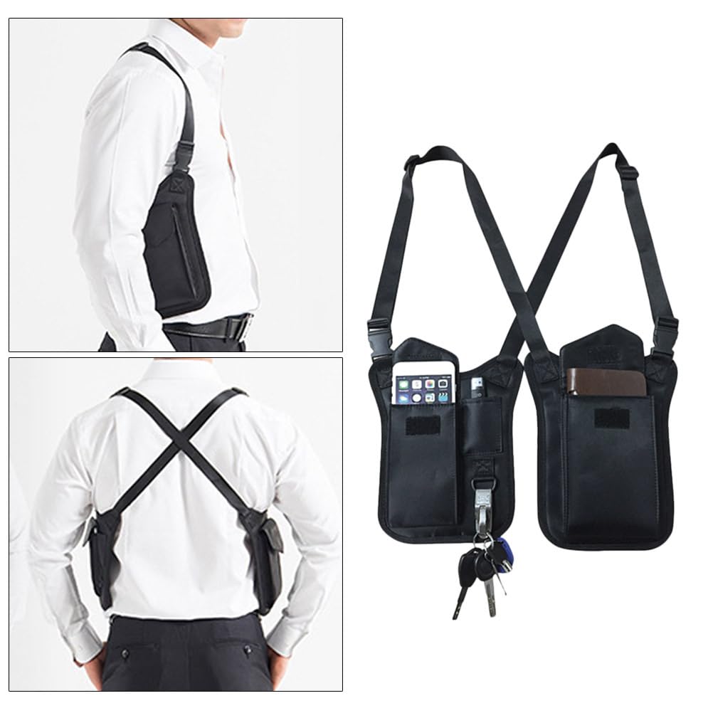 BESPORTBLE Aisselle en Nylon ImperméAble avec BandoulièRe RéGlable sous Les Aisselles Antivol À Trois Poches pour Hommes Et Femmes IdéAl Voyage Et ActivitéS Outdoor