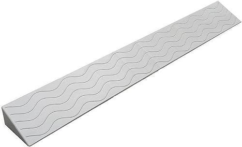 MINUSE Rampas de umbral para puertas, rampa interior para silla de ruedas, scooter robot barrido, canal fácil y portátil accesible (color gris,