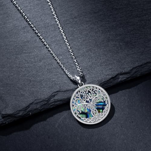 S925 Sterling Silver Poseidon Trident/Peace Sign/Coexist Peace Symbol/Pirate/Arrowhead/Flower of Life/Thor's Hammer Jewelry Necklace Gifts for Women Men4