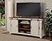 Martin Svensson Home Rustic 65” Solid Wood TV Stand with Storage, White and Aged Distressed Pine
