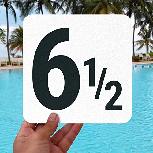 Marcador adhesivo de profundidad para piscina de 6x6 pulgadas miniatura 6