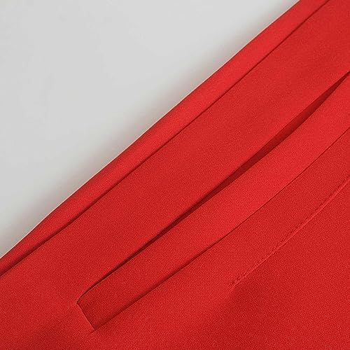 Women's Casual Wide Leg Pants Solid Color High Waisted Button Down Straight Long Trousers Pants Paper Bag Casual3