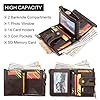 Functional Men's Oxford Cloth Zippered Coin Pouches Wallet with Builts in Metal Antitheft Chain Purse for Everyday Carry Compact Cash Holder #1