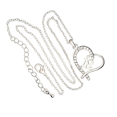 Chapado en rodio Cristal austríaco/Diamante 18th cumpleaños collar con colgante en negro de piel sintética caja de regalo  por Chelsea Jones