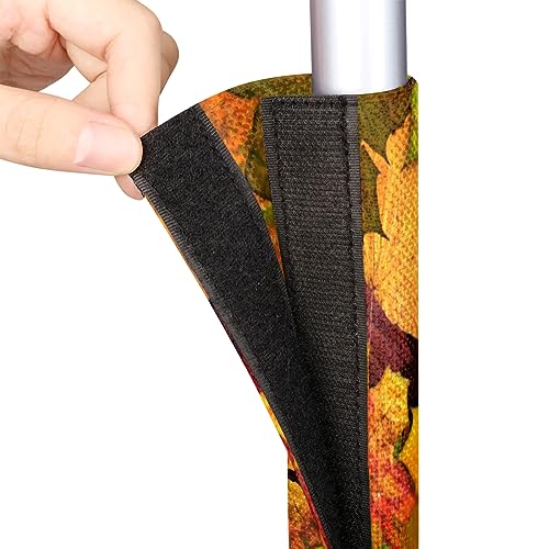 Image of Pardick Fall Autumn Refrigerator Door Handle Covers Set of 2Fall Leaves Washable Fridge Dishwasher Mocrowave Oven Door Decor Handle Cover Keep Your Kitchen Appliance Holiday Decor