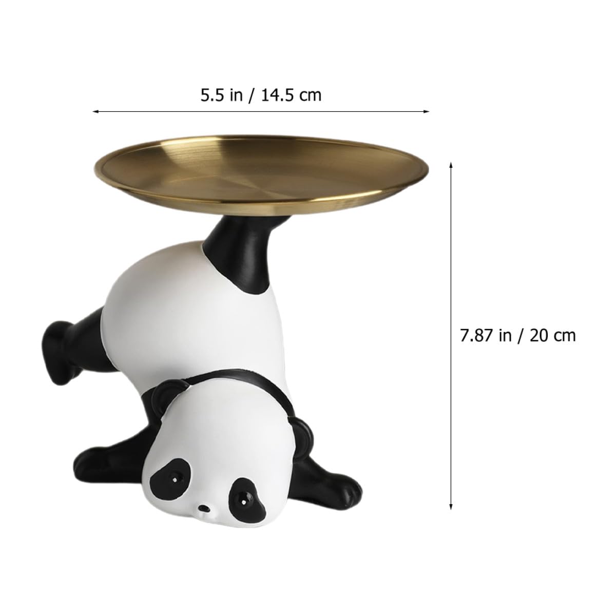 Porta Chiavi in Resina a Forma di Panda, Vassoio Decorativo Unico e Delicato per Ingresso Casa, Facile da Pulire, Durevole e Non Deformabile, per Regali Housewarming