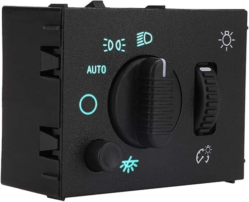 SWITCHDOCTOR Headlight Dimmer Switch for 2003-2007 Chevrolet Silverado, Sierra, Hummer H2, 2003-2006 Suburban, Tahoe, Avalanche, Yukon, Escalade (Green Light)