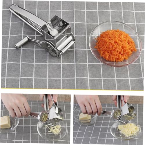 Rallador de queso manual con manivela de acero inoxidable miniatura 4