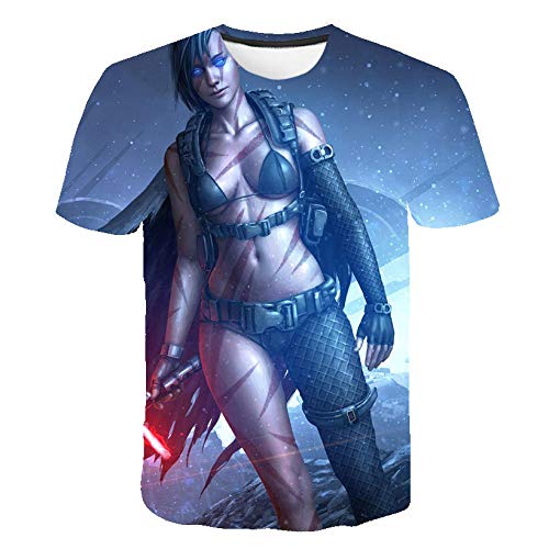 nobrand T-Shirt da Uomo E da Donna Casual A Maniche Corte Stampate 3D Neutre Estive con Stampa Sexy-5XL