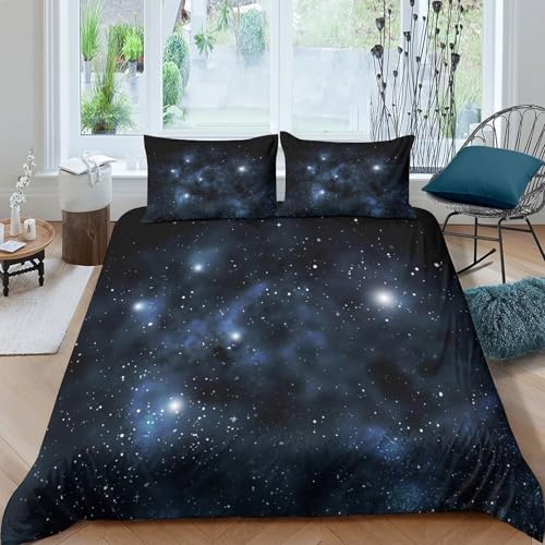 Parure de lit microfibre 220x240 cm avec housse de couette 3D imprimée Starburst - 4