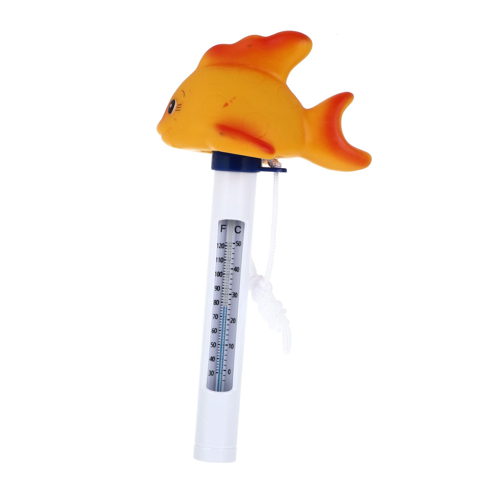 Termómetro Rango Pez para Dorado de Piscina Diseño para Flotante Medir Plástico Temperatura 0-50℃ del Agua en Spas y Piscinas