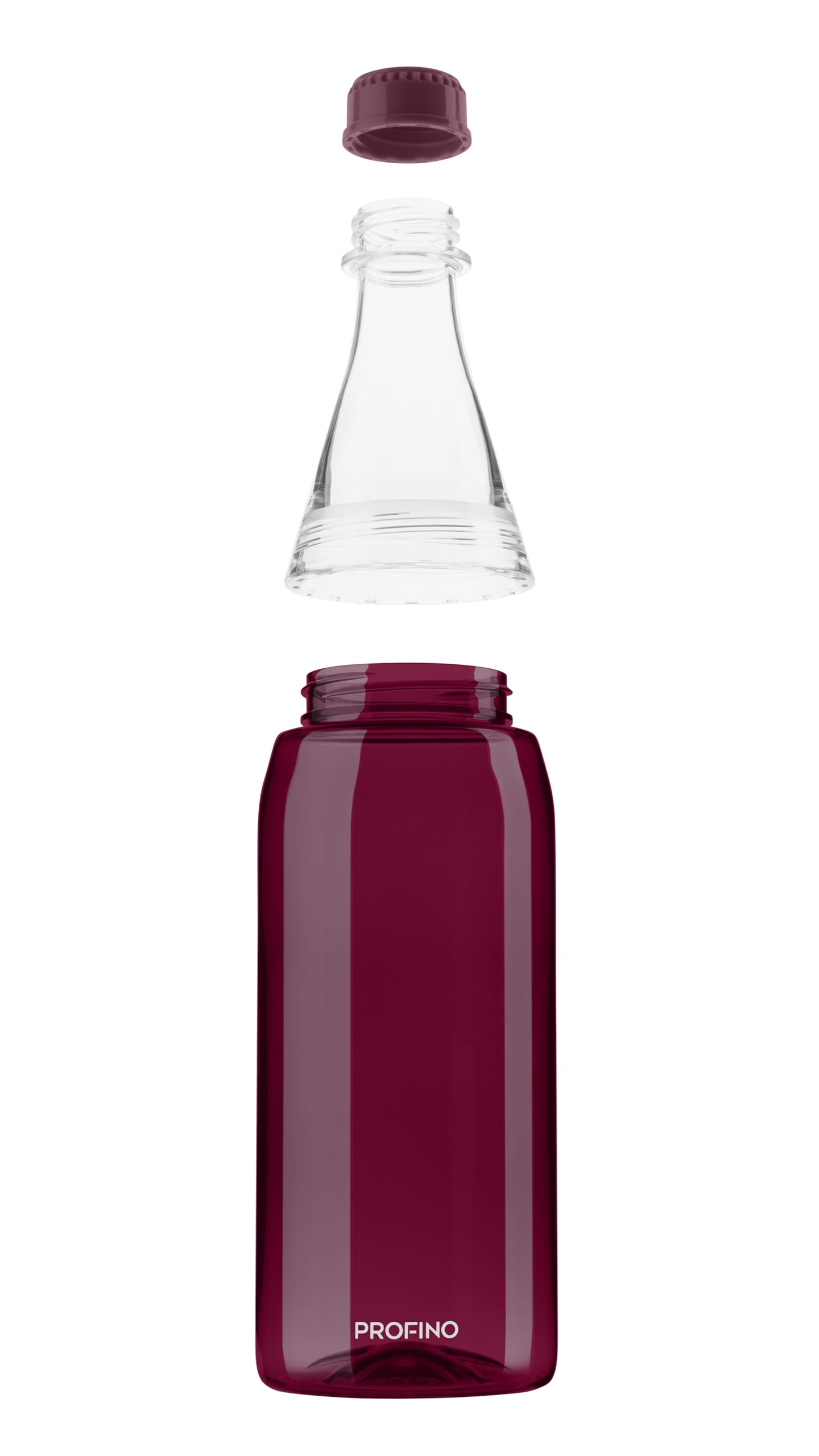 PROFINO Sparkle - Gourde en Tritan de qualité supérieure - Convient pour les boissons gazeuses - 700 ml / 0,7 l - Rouge - Avec bouchon à vis - Sans BPA - Anti-fuite, neutre au goût - Passe au