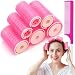 Waydress 6 Pcs Double Layer Bangs Hair Curlers Self Grip Hair Rollers Styling Tools with Rat Tail Comb, 3 Sizes