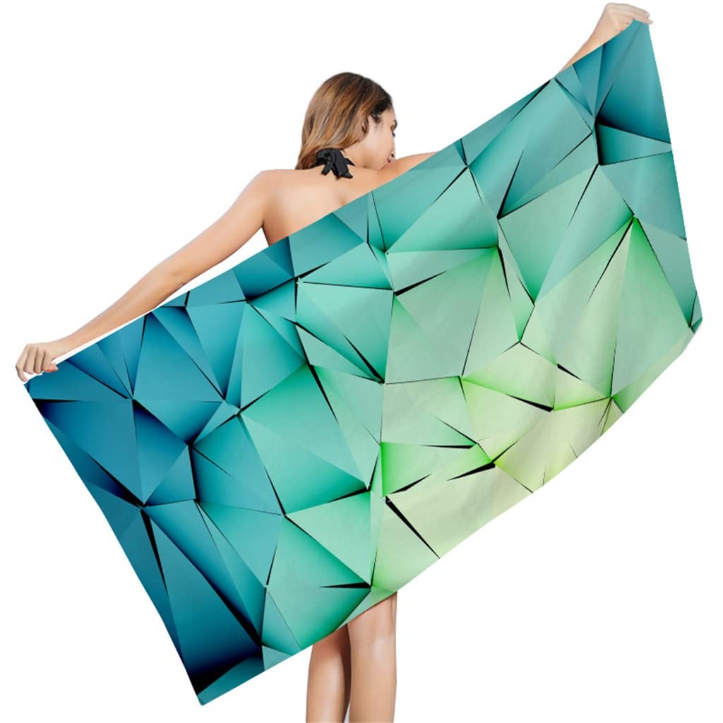 2pc Microfiber Beach Towel Quick Dry Light Weight Easy to Carry Water-Absorbent Sports Towel Swimming Bath Towels (Color : A, Size : 80x160cm) (A 80x160cm)