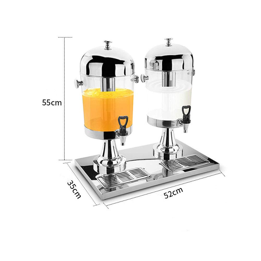 Dispensador de bebidas, dispensador de bebidas resistente para zumos fríos, bebidas comerciales, acero inoxidable, desayuno, bufé, bares, hoteles