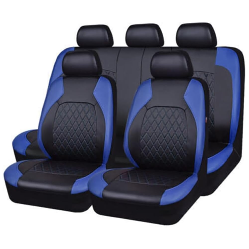 HFFTYU Leather Car Seat Covers for Seat Arona Arona FR Altea FR Ateca Ateca FR Marbella Ibiza Mk2, Full Set Waterproof Faux Leather Protectors, Airbag Compatible Luxury Interior Cushions,C