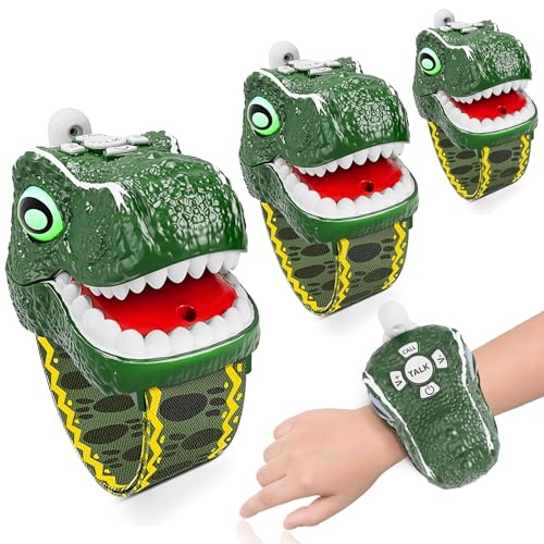 Dinosaur Walkie Talkies for Kids 3 Pack Camping Gear T-Rex Outdoor Toys for Boys Girls Age 3-12 Year Old 3 Channel Long Range Birthday Gifts Easter...