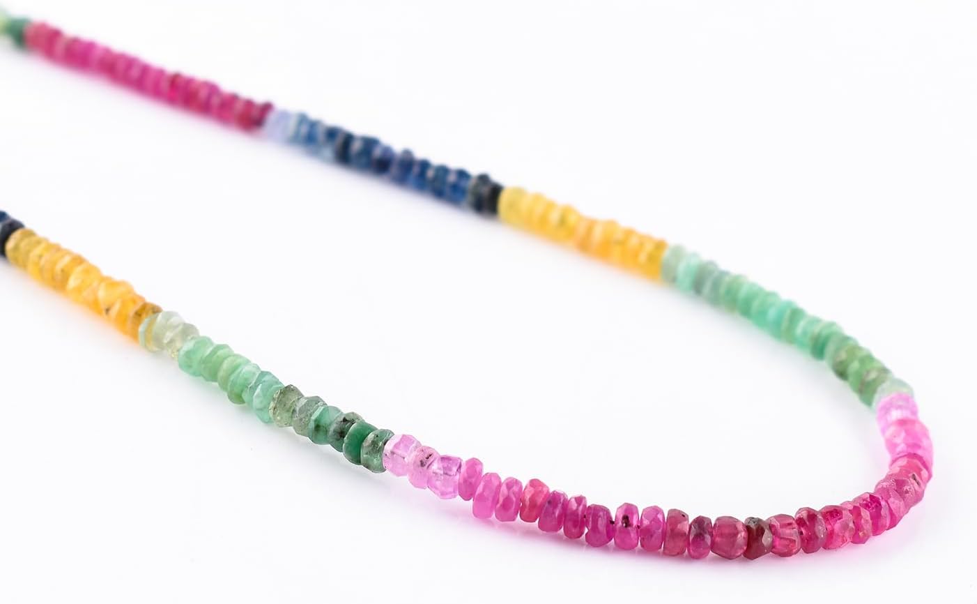 InfinityGemsArt Multi Sapphire Necklace For Women, Gemstone Beads Crystals Dainty Jewelry, September Birthstone, Beaded Chakra Healing Stones, 925 Sterling Silver 18 inch, Christmas Gifts For Her - Image 3