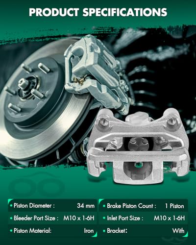 Image of SCITOO Rear Left Brake Caliper With Bracket 18B5002 Compatible For Ford For Fusion 2006-2012 For Lincoln MKZ 2007-2012 For Lincoln Zephyr 2006 For Mazda 6 2006-2013 For Mercury Milan 2006-2011