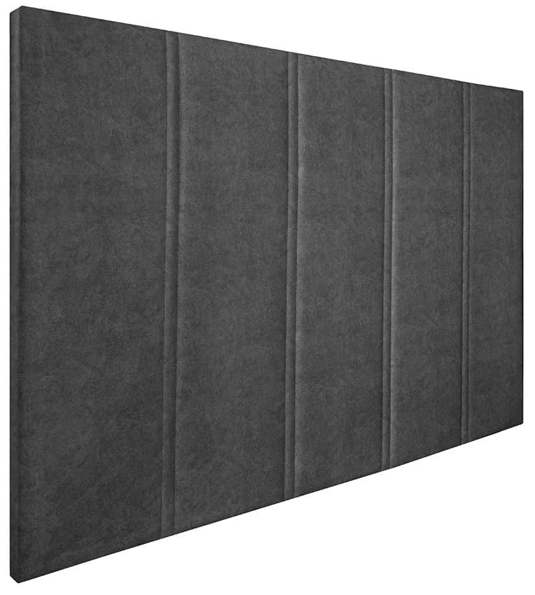 HOGAR24 ES | Cabecero Tapizado Amur | Cabezal de Cama Acolchado | Tapizado en Teijdo Alta Gama Acuaqulin Antimanchas | Color Gris Marengo | Medida: 140x110x5cm (Cama 135/140 cm)