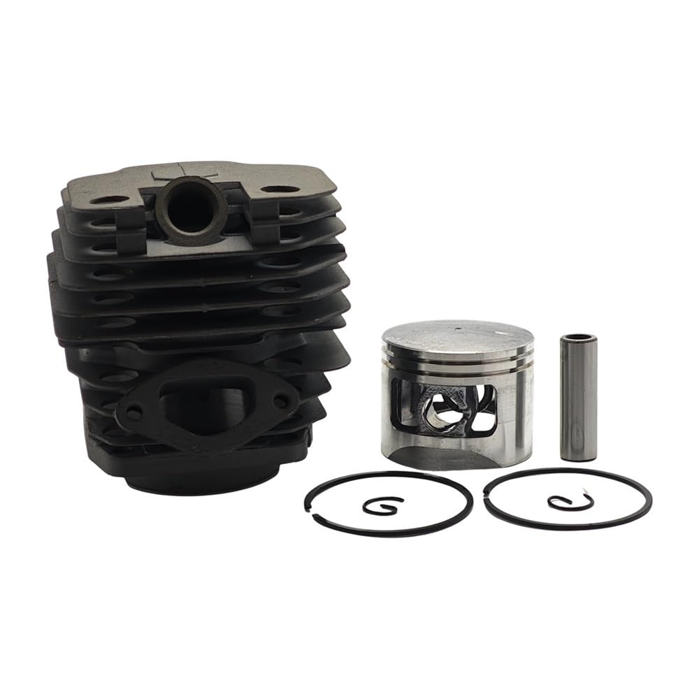Kit de pistón de Cilindro de 45 mm, Juego de Juntas de carburador, Apto for motosierras de 45 CC, 52 CC y 58 CC.