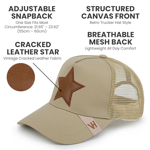 Image of VINTAGE HAVANA Trucker Hats Women | Mesh Adjustable Snapback Hat | Men & Women Cute Trendy Fashion Baseball Cap