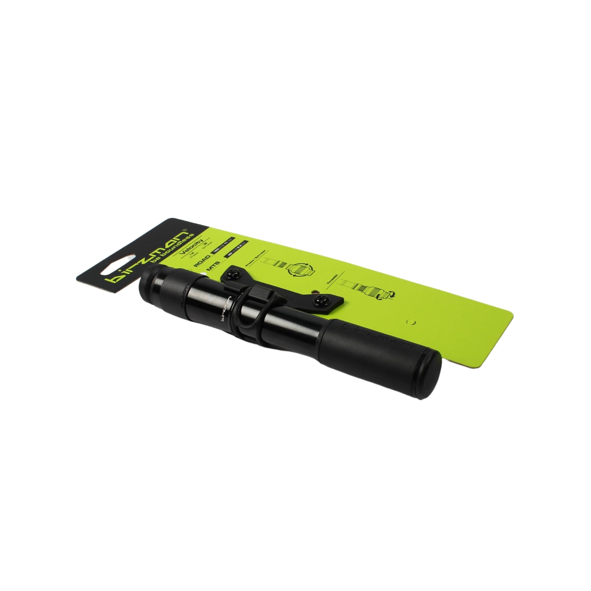 Birzman Velocity Portable Pump MTB 90PSI / 6.2 Bar Black (Portable Pools), Unisex-Erwachsene Radfahren, Colour, Size -