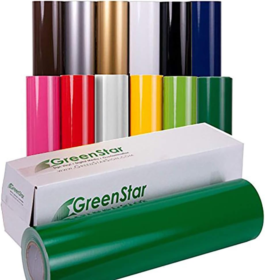 Greenstar CV1 Outdoor Adhesive Sign Vinyl Decals Graphics 3mil 24" x 50 Yards (Black)
